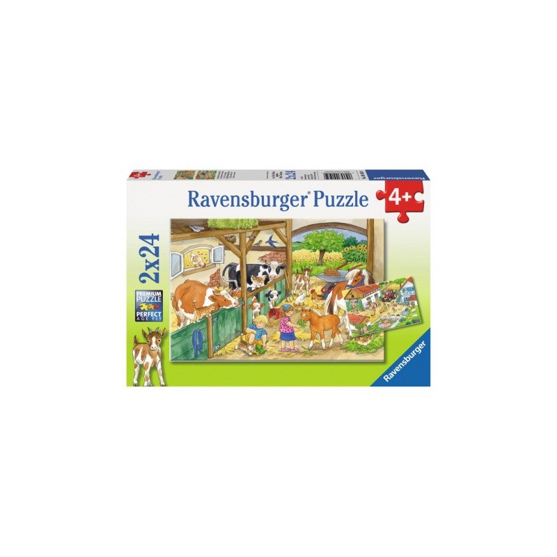 Ravensburger  2*24stukjes Vrolijk boerderijleven