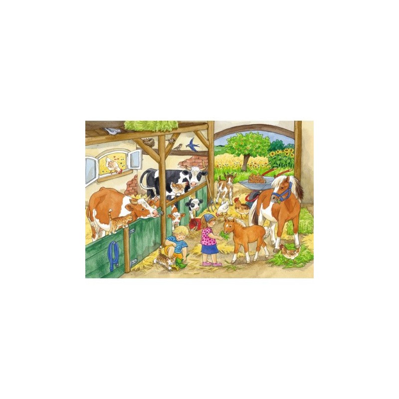 Ravensburger  2*24stukjes Vrolijk boerderijleven