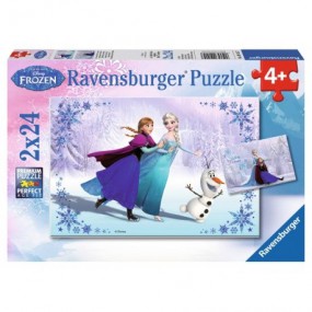 Ravensburger  2*24stukjes Frozen Zussen voor altijd