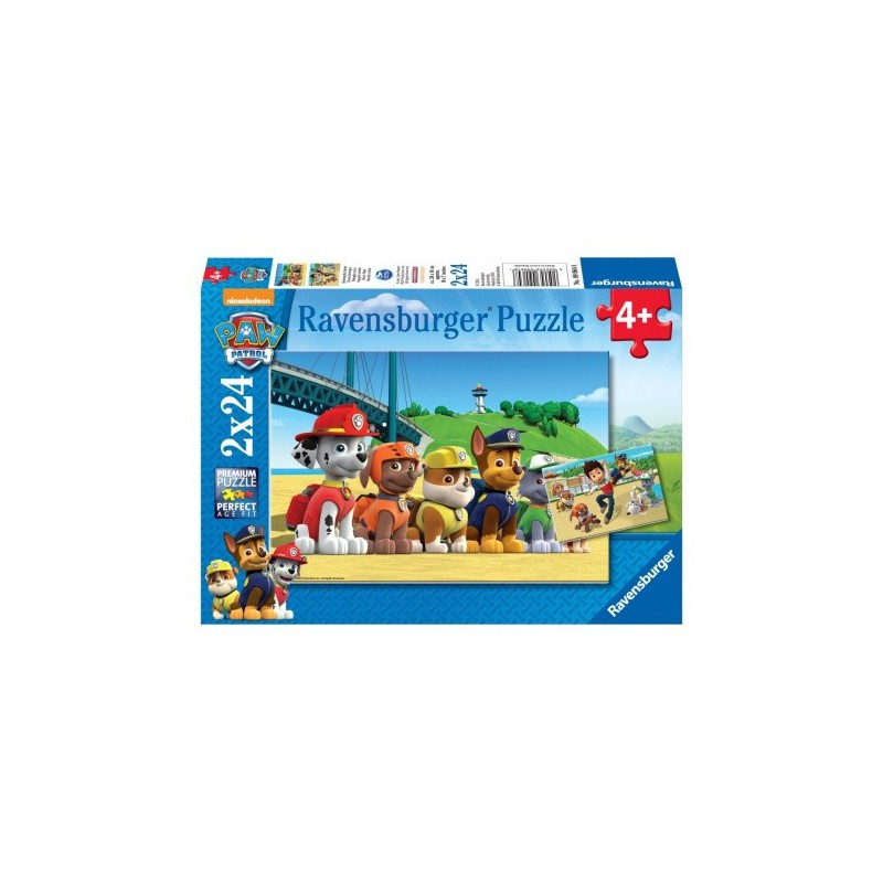 Ravensburger  2*24stukjes Dappere honden
