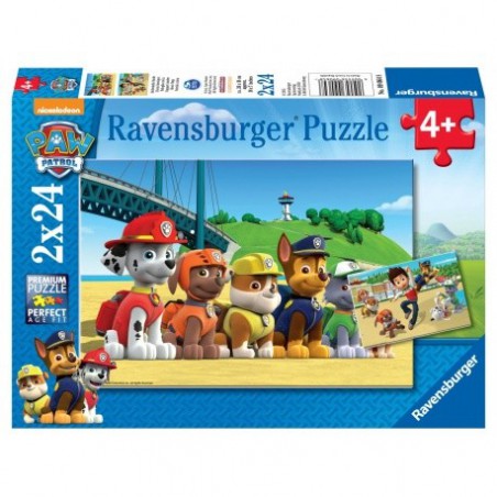 Ravensburger  2*24stukjes Dappere honden