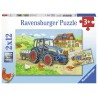Op de bouwplaats en de boerderij 2x12 stukjes Ravensburger Op de bouwplaats en de boerderij 2x12 stukjes Ravensburger
