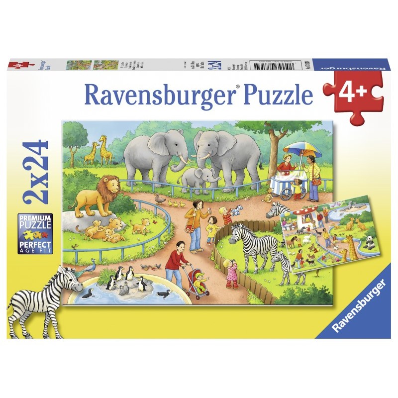 Een dag in de dierentuin 2x24 stukjes Ravensburger