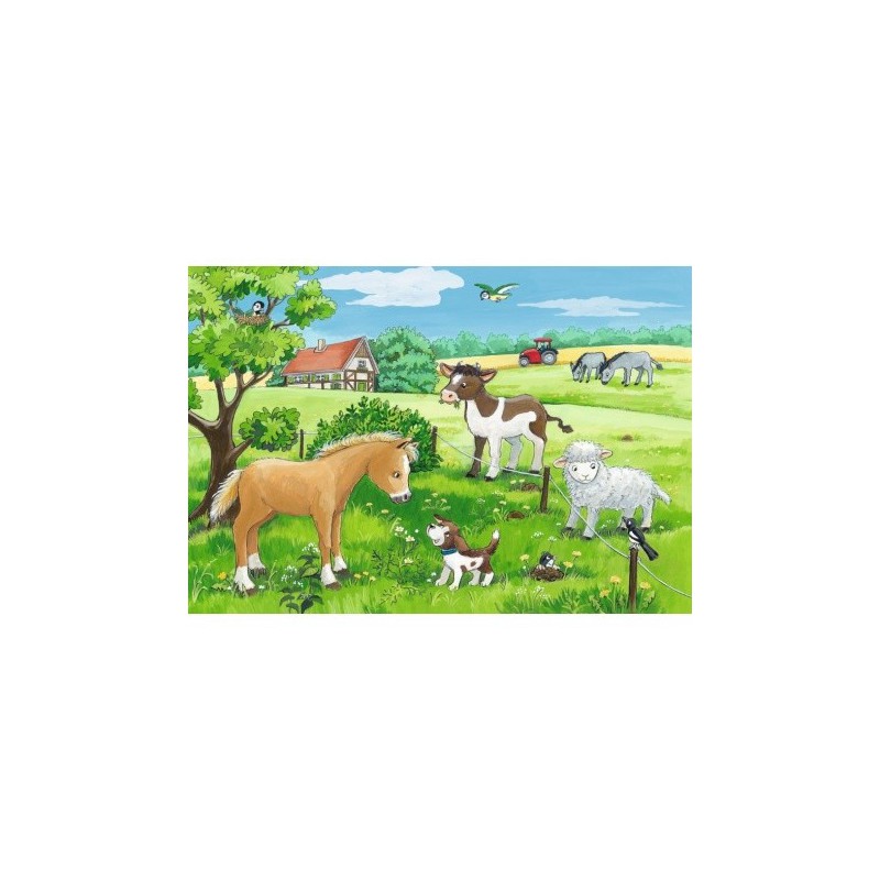 Ravensburger  2x12 stukjes jonge dieren op het platteland