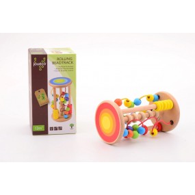 Houten rollende kralenbaan