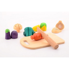 Houten snijgroente (14-delig)