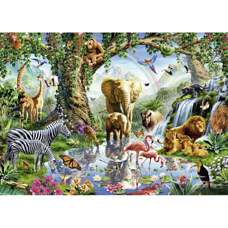Avonturen in de jungle Ravensburger1000stukjes