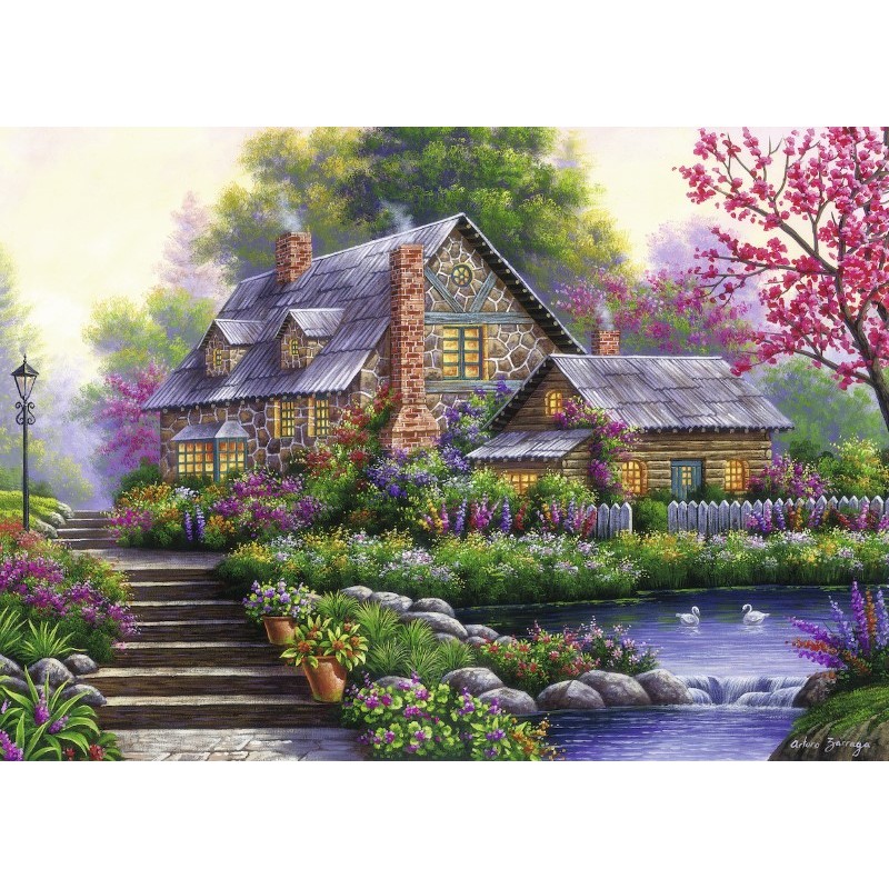 Romantische cottage 1000stukjes Ravensburger