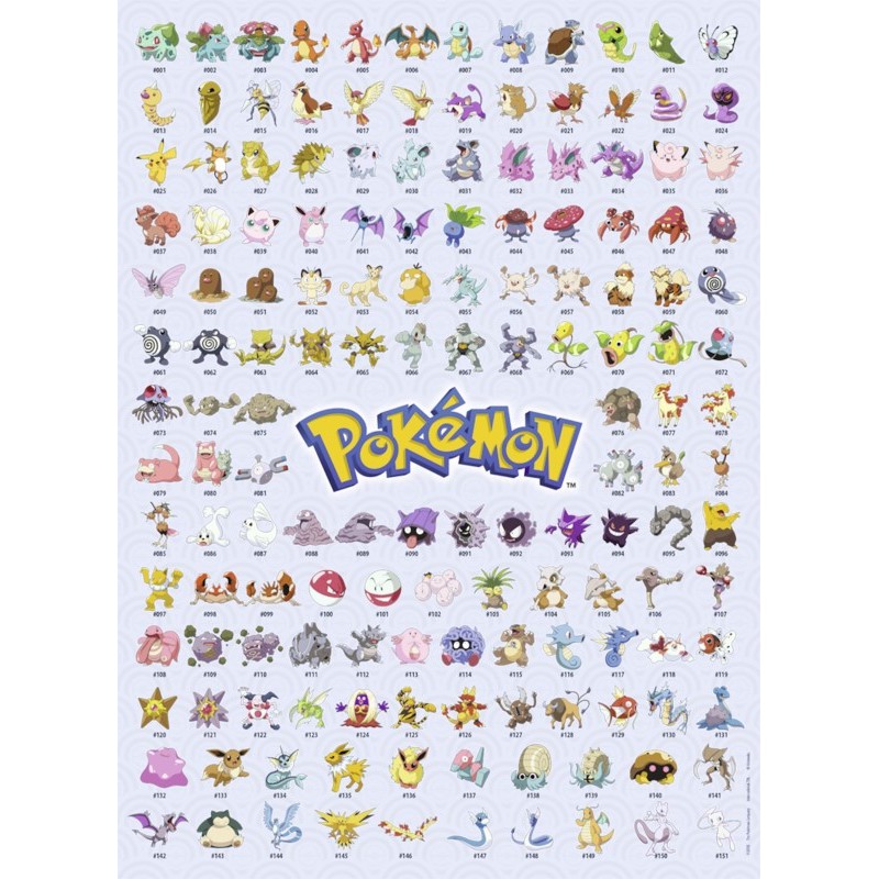 Pokémon: eerste generatie 500stukjes Ravensburger
