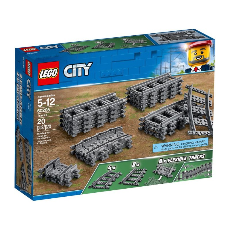 LEGO CITY - 60205 Rechte en gebogen rails