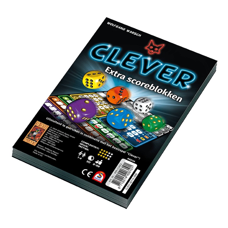 Clever Scoreblok 2 stuks - Dobbelspel, 999 games