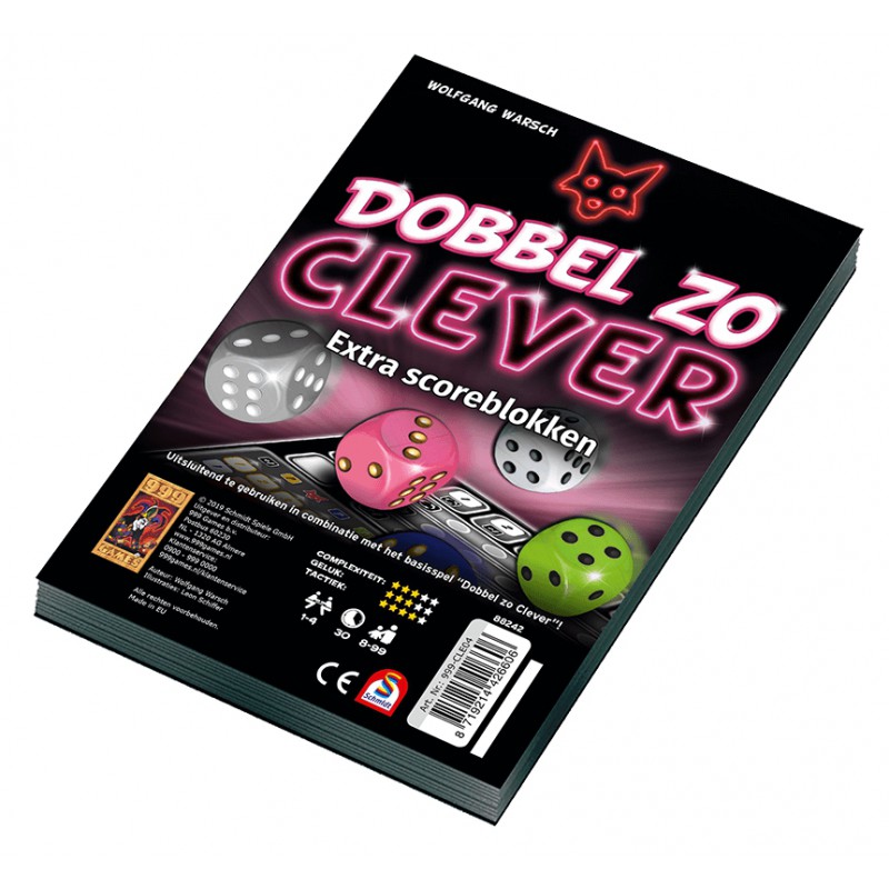 Dobbel zo Clever Scoreblok 2 stuks - Dobbelspel, 999 games