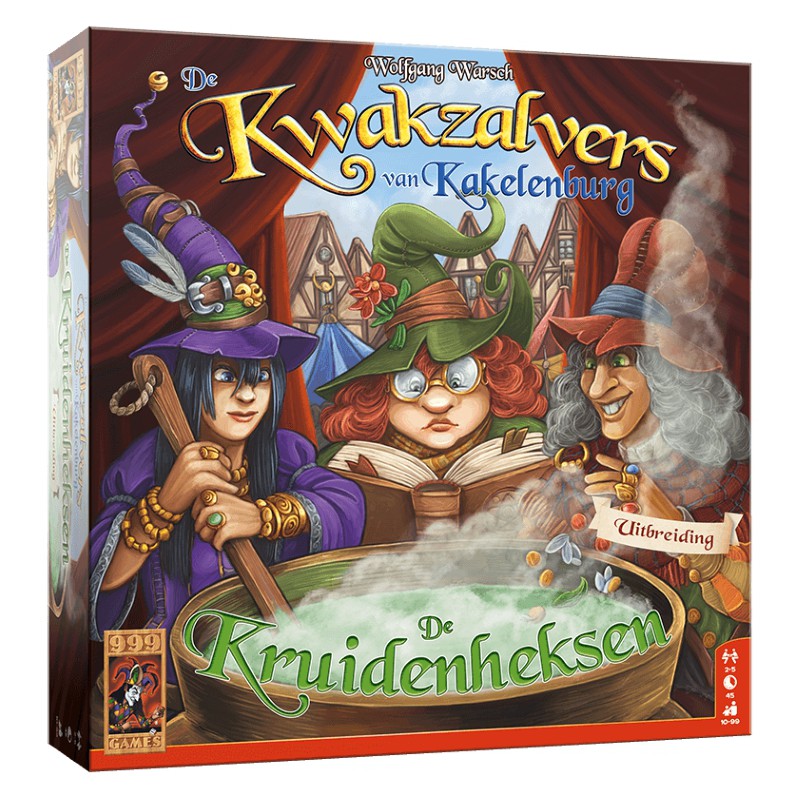 De Kwakzalvers van Kakelenburg: De Kruidenheksen - Bordspel, 999games
