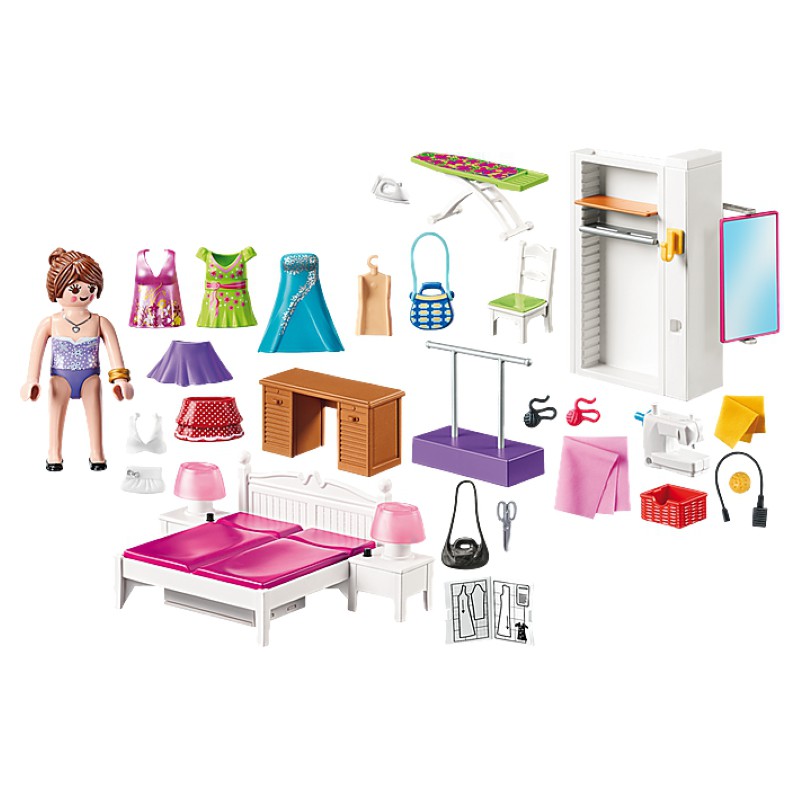 Playmobil Dollhouse 70208 Slaapkamer met mode ontwerphoek
