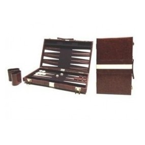 Backgammon bruin met bies