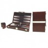 Backgammon bruin met bies
