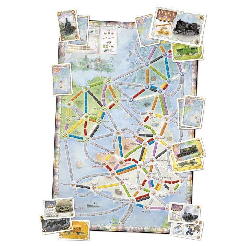 Ticket to Ride: United Kingdom & Pennsylvania - Bordspel, Asmodee