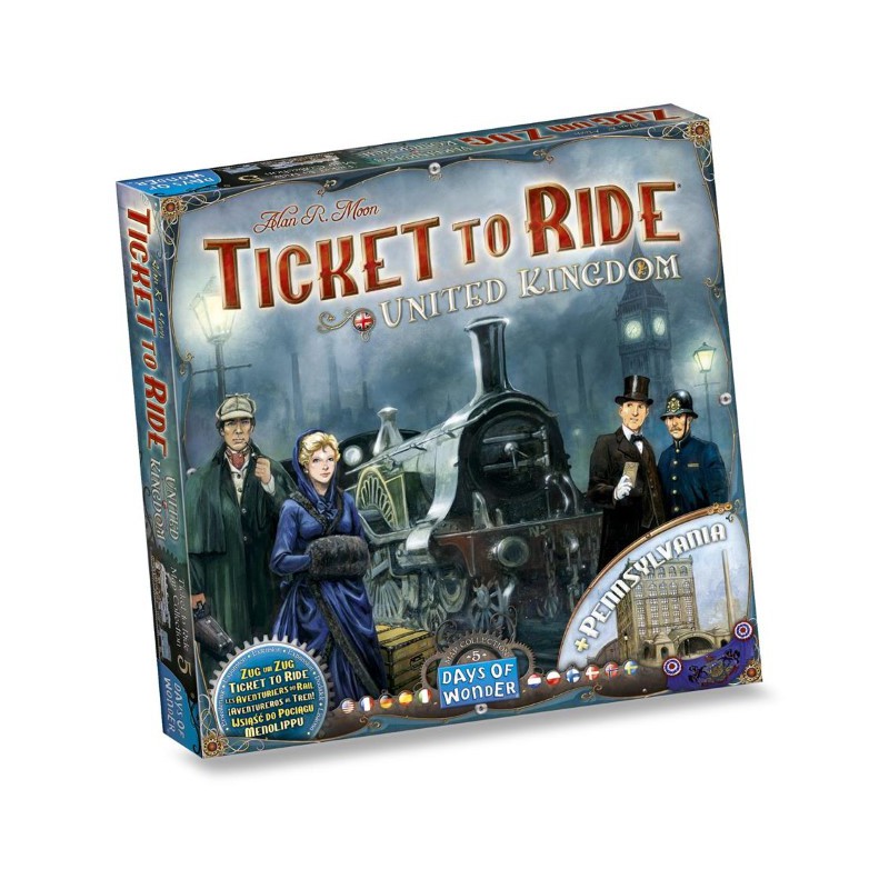 Ticket to Ride: United Kingdom & Pennsylvania - Bordspel, Asmodee