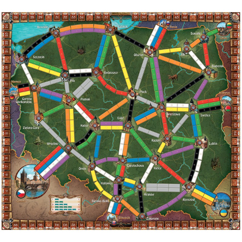 Ticket to Ride: Polska - Bordspel, Asmodee