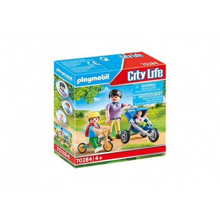 Playmobil City Life 70284 - Mama met Kinderen