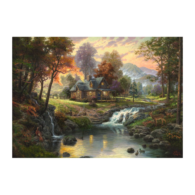 Mountain retreat Kinkade1000 stukjes