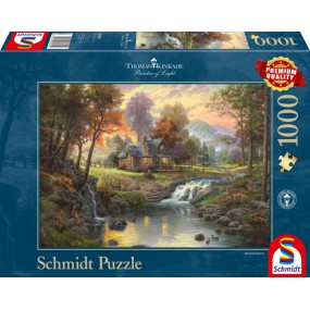 Mountain retreat Kinkade1000 stukjes