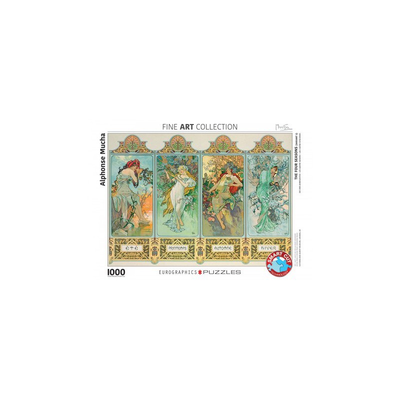 Four Seasons - Alphonse Mucha, Eurographics 1000stukjes