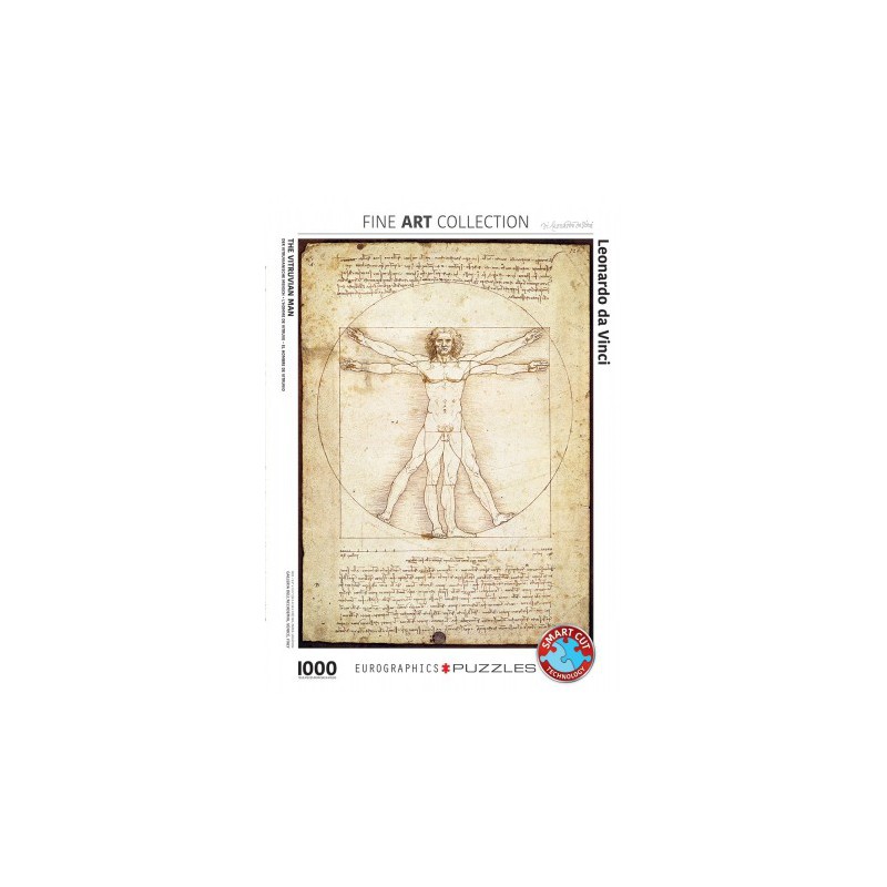 The Vitruvian Man- Leonardo Da Vinci, Eurographics 1000stukjes