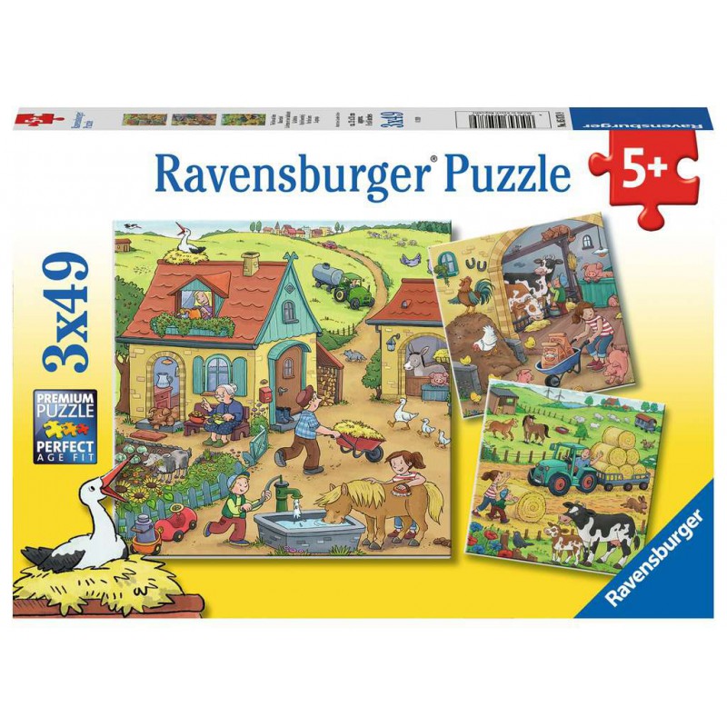 Op de boerderij 3x49p Ravensburger