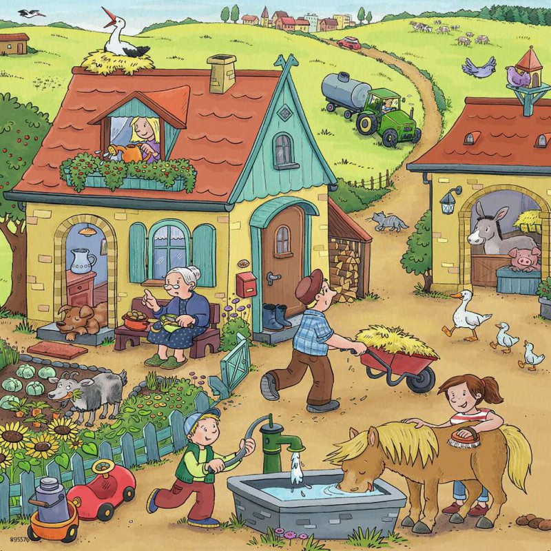 Op de boerderij 3x49p Ravensburger