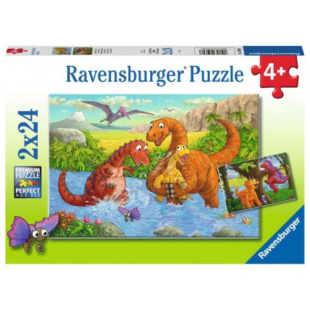 Spelende dino's 2x24p Ravensburger