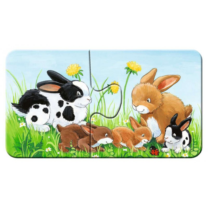 Dierenfamilies op de boerderij  9x2p Ravensburger