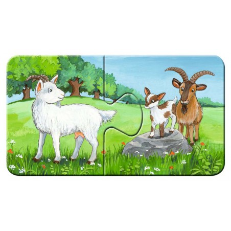 Dierenfamilies op de boerderij  9x2p Ravensburger