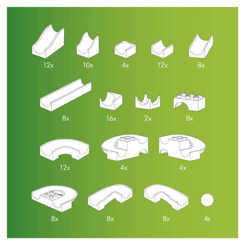 Hubelino Knikkerbaan,128dlg