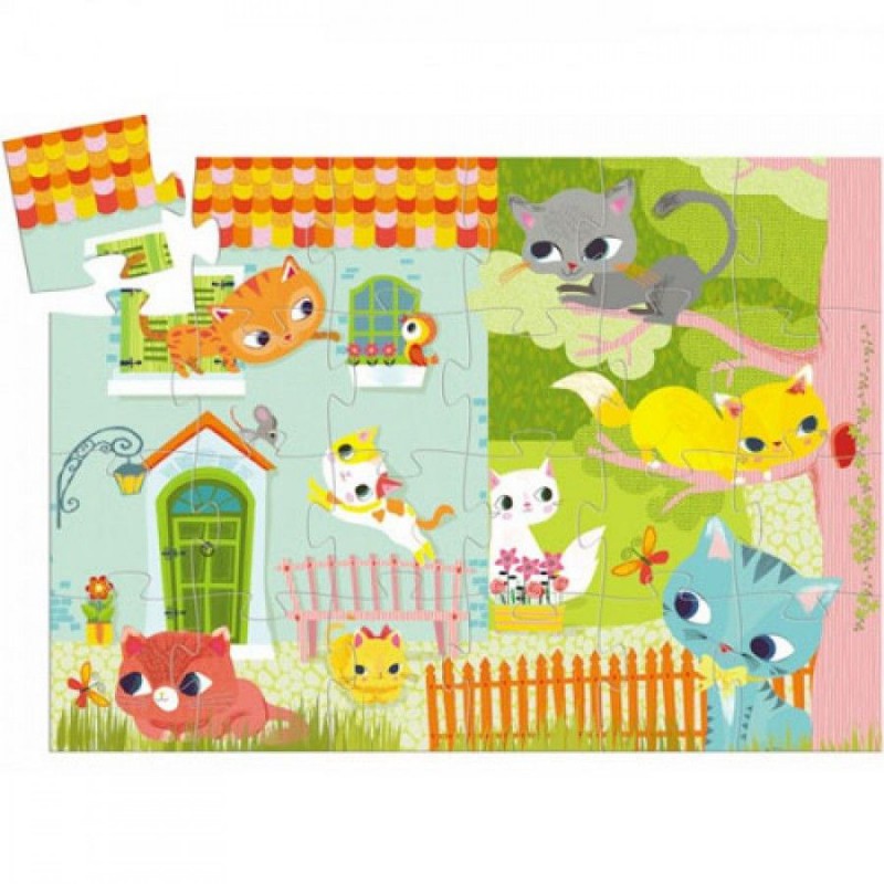 Djeco - Silhouette Puzzel: De Poezen