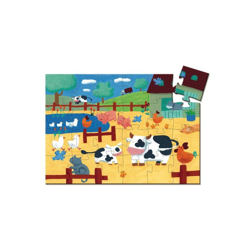 Djeco - Silhouette Puzzel: De Koe