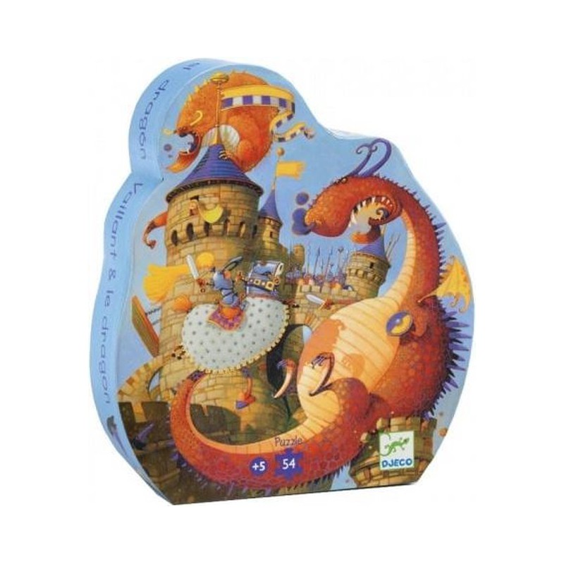 Djeco - Silhouette Puzzel: De Ridder en De Draak