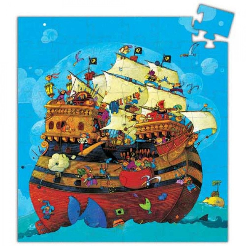 Djeco - Silhouette Puzzel: Het Piratenschip