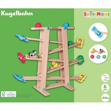 Kogelbaan hout met div. figuren, Spielmaus