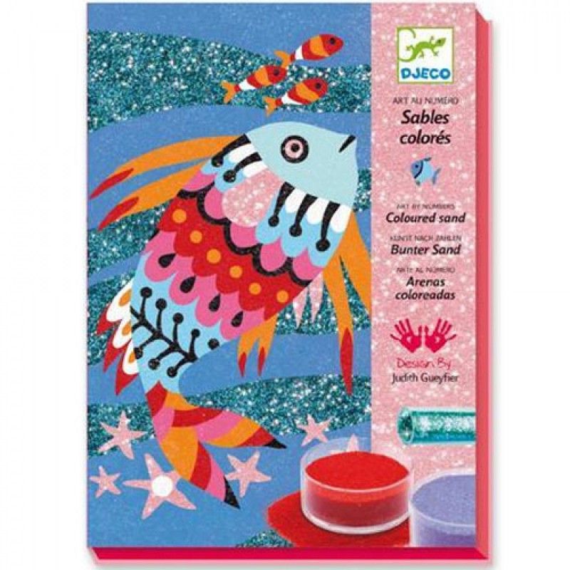 Djeco - Zandtekening - Regenboogvis