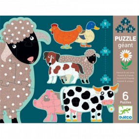 Djeco - Grote stapelpuzzel - Honoré & vrienden