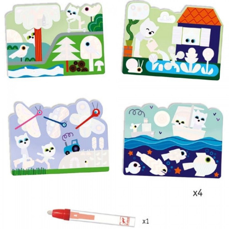 Djeco - Kleuren met water - Verstopt in de tuin