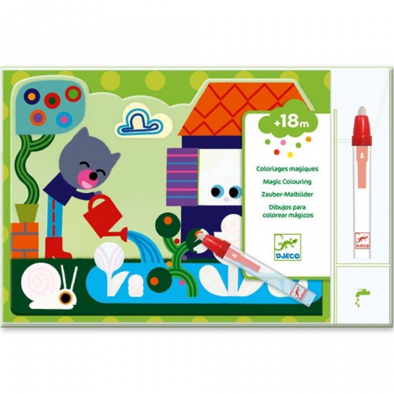 Djeco - Kleuren met water - Verstopt in de tuin