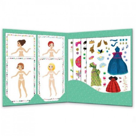 Djeco - Stickers & Papieren poppen - Overmode
