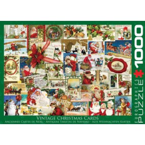 Vintage Christmas Cards, Eurographics 1000stukjes kerst