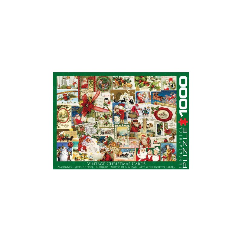 Vintage Christmas Cards, Eurographics 1000stukjes kerst
