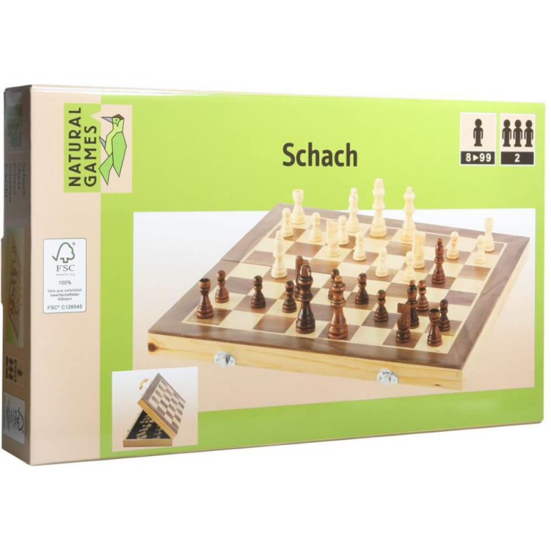 Schaakset in koffer, 40x40cm