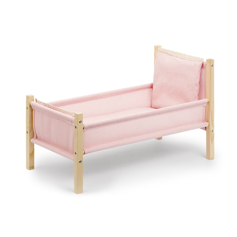 Houten poppenstoel (blank/roze) - Skrallan