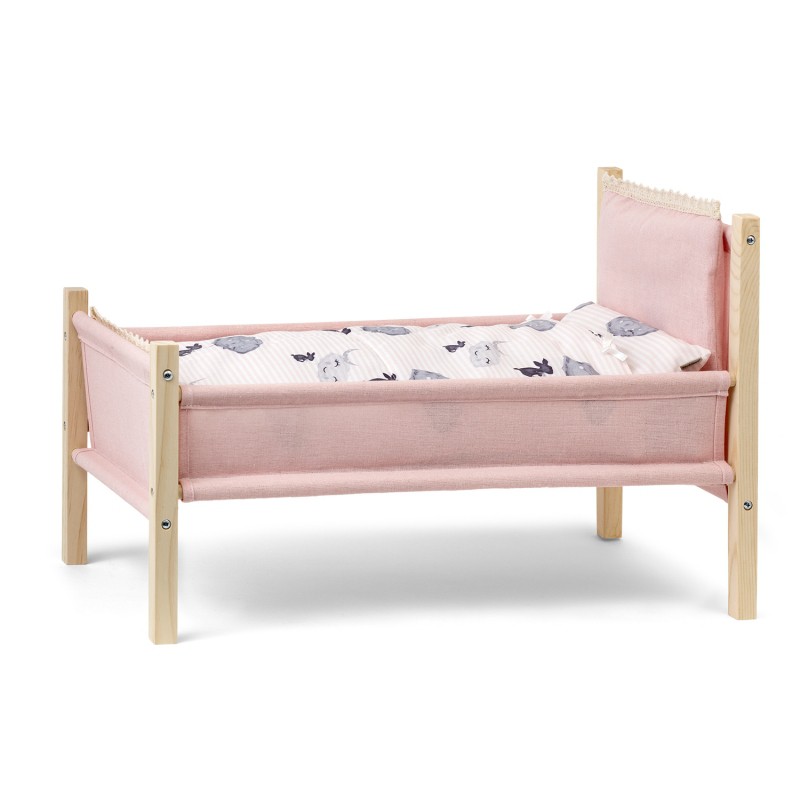 Houten poppenstoel (blank/roze) - Skrallan