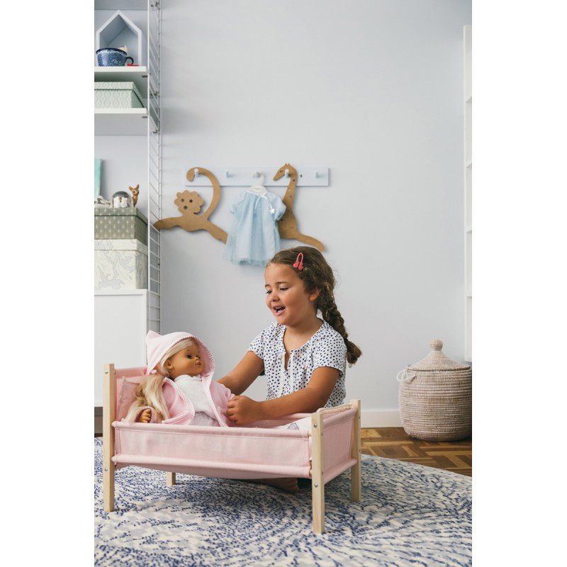 Houten poppenstoel (blank/roze) - Skrallan